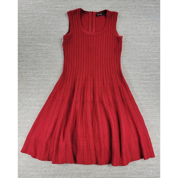 Nic + Zoe Red Knit Dress & Cardigan Set Size 2P Fit & Flare Ribbed Sweater 2pc - Picture 3 of 16